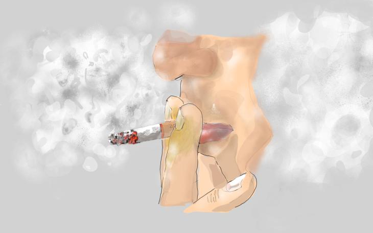 Luftröhrenspiegelung und Rauchen