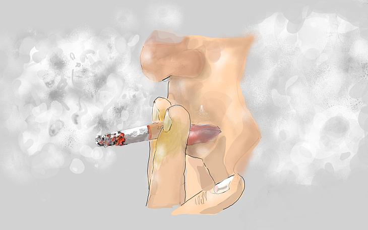 Geschwollene Mandeln wegen Rauch