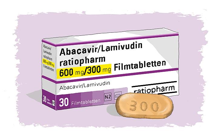 Abacavir Lamivudin ratio 600 mg/300 mg