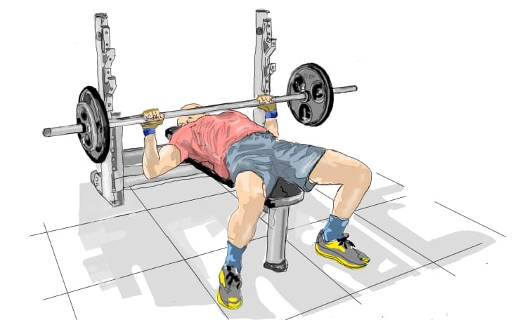 Überbelastung der Schulter durch Bankdrücken