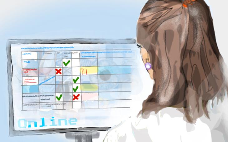 Augenflimmern Bildschirmarbeit